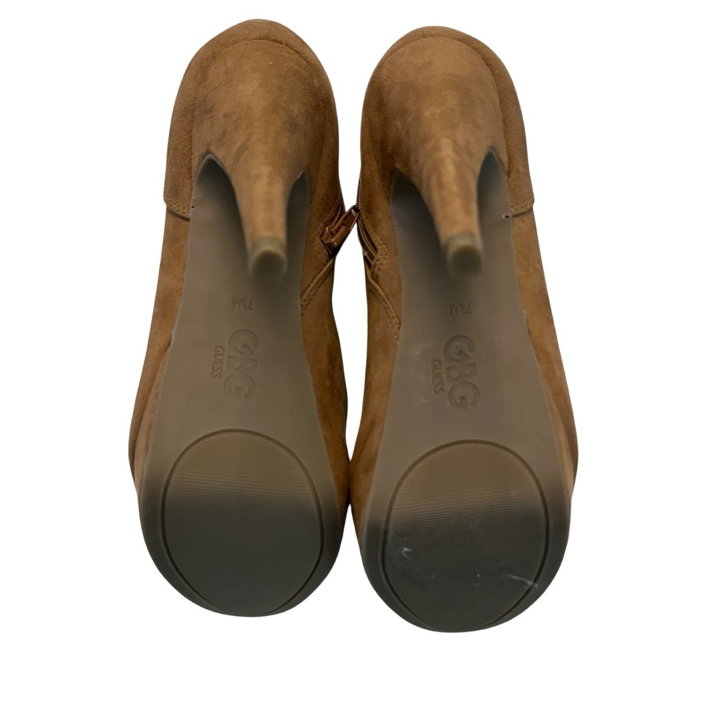 GUESS Tan Suede Fur Cuff Platform Boots | Cabincore Winter Going Out | 7.5 - Picture 14 of 15
